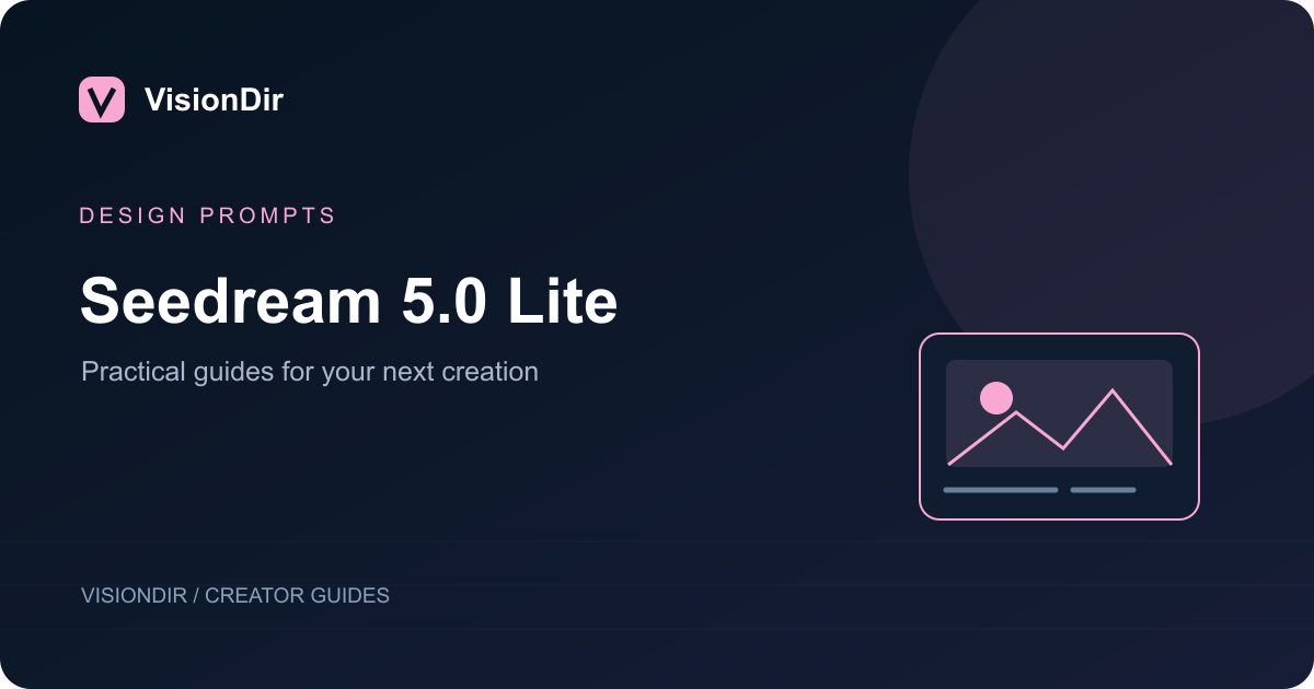 Seedream 5.0 Lite — VisionDir creator guide