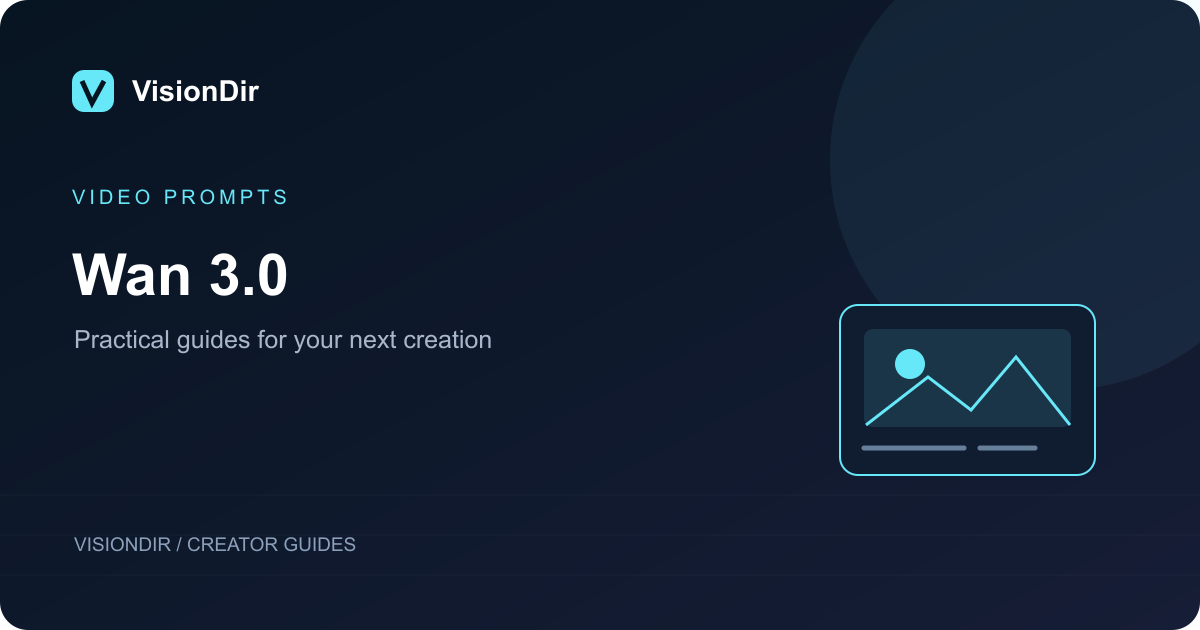 Wan 3.0 — VisionDir creator guide