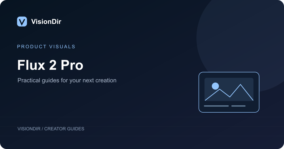 Flux 2 Pro Product Images: A VisionDir Prompt Workflow